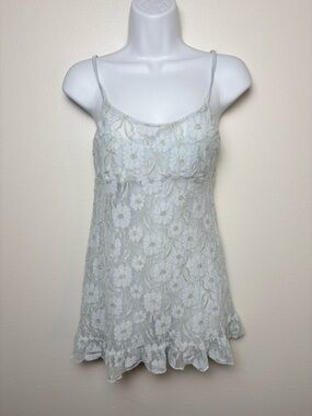 Victoria's Secret Angels pink label blue lace baby doll dress